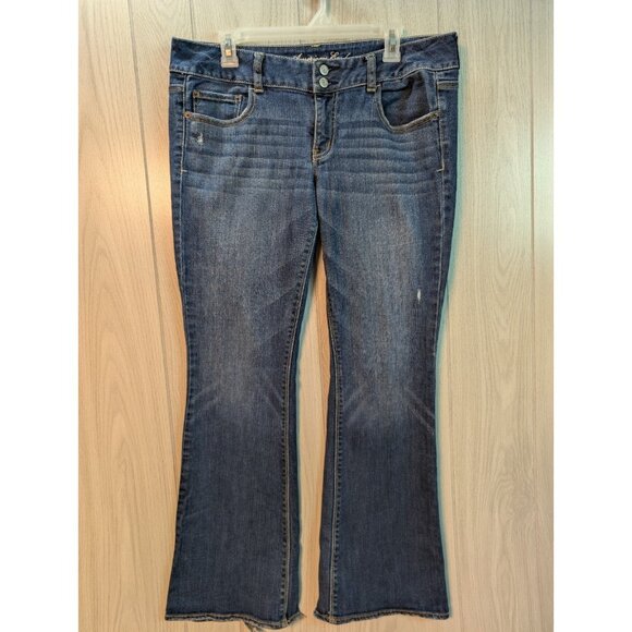 American Eagle Artist Flare Women's Stretch Jeans Low Rise Size 12 Reg - Picture 1 of 11